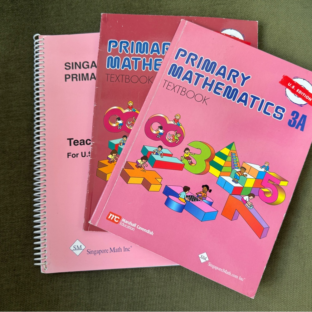 Singapore Math Primary Mathematics 3. Textbooks & 3A Teacher Manual US edition